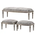 Ebanista Baladin Bench Set 3D model small image 1