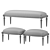 Ebanista Baladin Bench Set 3D model small image 4