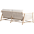 Coastal Teak Outdoor Sofa 3D model small image 2