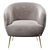 Velvet Garda Decor Chair: Microfiber GTR 3D model small image 2