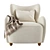 Elegant Jodie Wing Chair Design 3D model small image 2