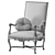 Luxury Louis Armchair: Design Elegance 3D model small image 2