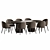 Corona Rendered Dining Set 13 3D model small image 1