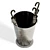 Vintage Nickel Umbrella Stand 튼Large 3D model small image 3