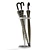 Stylish Steel Umbrella Holder Stand 3D model small image 4