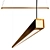 Sleek LED Brass Pendant Lamp 3D model small image 6