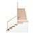 Modern Staircase 25: Customizable Design 3D model small image 3