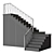 Modern Staircase 25: Customizable Design 3D model small image 4