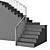 Modern Staircase 25: Customizable Design 3D model small image 5