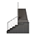 Modern Staircase 25: Customizable Design 3D model small image 6