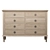 Rustic Oak 8-Drawer Dresser 3D model small image 2