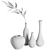 Contemporary Floral Vase Set47 3D model small image 4