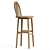 Elegant Wood Counter Stool 3D model small image 2