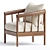Elegant Augusta Armchair, Handcrafted Comfort 3D model small image 3