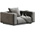 Luxury Flexform Grandemare Armchair 3D model small image 2