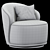 Swivel Barrel Upholstered Armchair - 3dsmax/Vray/Corona - Real Size 3D model small image 2