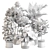 Sleek Indoor Plant Set 0119 3D model small image 5