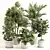 Sleek Indoor Plant Set 0119 3D model small image 6