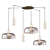 Modern Echo Glass Pendant Chandelier 3D model small image 1