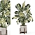 Handcrafted Stone Pot Indoor Plants 3D model small image 1