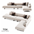 Elegant Modular Sofa Set TAKT 3D model small image 1