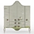 Fantasy Four-Door Fleur De Lis Cabinet 3D model small image 3