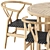 Sleek Outdoor Dining Set 3D model small image 6