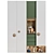 Modular Child's Wardrobe, Minimalist Style 3D model small image 2