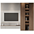 Modern TV Wall Set 042 3D model small image 1