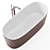 Elegant Disenia Oval Freestanding Bathtub 3D model small image 4