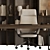 Executive Boss Desk - Modern Office 3D model small image 3