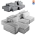 Adjustable Gervasoni-SAMET G Sofa 3D model small image 1