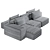 Adjustable Gervasoni-SAMET G Sofa 3D model small image 2