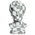 Pop Art Style Female Bust 3D model small image 6