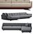 Luzaro Insight Sofa Exquisite Quality 3D model small image 1