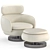  Minotti Vivienne Chair Ottoman 3D model small image 2