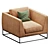 Crate&Barrel Delancey Leather Sofa 3D model small image 7