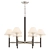 Riveted Wood Chandelier with Linen 3D model small image 2