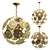 Elegant Inca Ball Pendant Chandelier 3D model small image 2