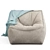 Cozy Twill Leather Lounger Trendy 3D model small image 2