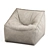 Cozy Twill Leather Lounger Trendy 3D model small image 3