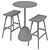 Elegant Bar Table & Stool 3D model small image 5