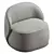 Luxury Leather Lou Chair 3D model small image 3