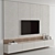 Modern Minimal TV Wall Decor 3D model small image 2