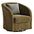 Elegant Megan Swivel Upholstered Chair 3D model small image 2