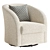 Elegant Megan Swivel Upholstered Chair 3D model small image 4