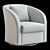 Elegant Megan Swivel Upholstered Chair 3D model small image 5