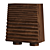  Artisanal Walnut Travertin Cabinet 3D model small image 1