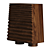  Artisanal Walnut Travertin Cabinet 3D model small image 2