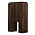 Sculpted Walnut Travertine Cabinet 3D model small image 2